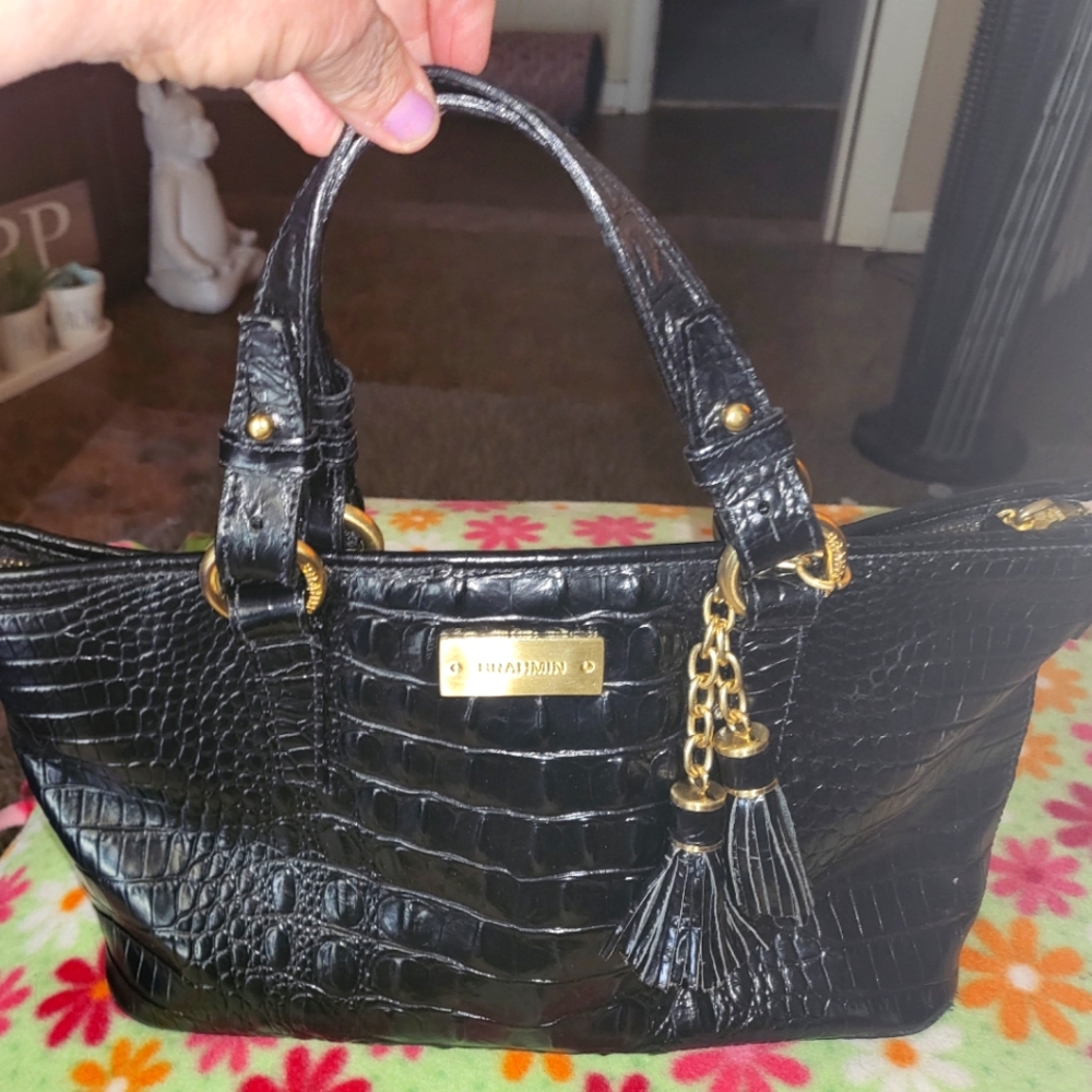 AUTHENTIC Brahmin Crocodile Melbourne Handbag